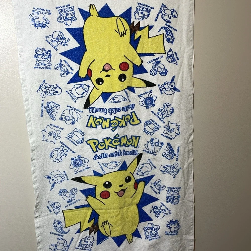 Vintage Pokémon Pikachu Towel Y2k 90s